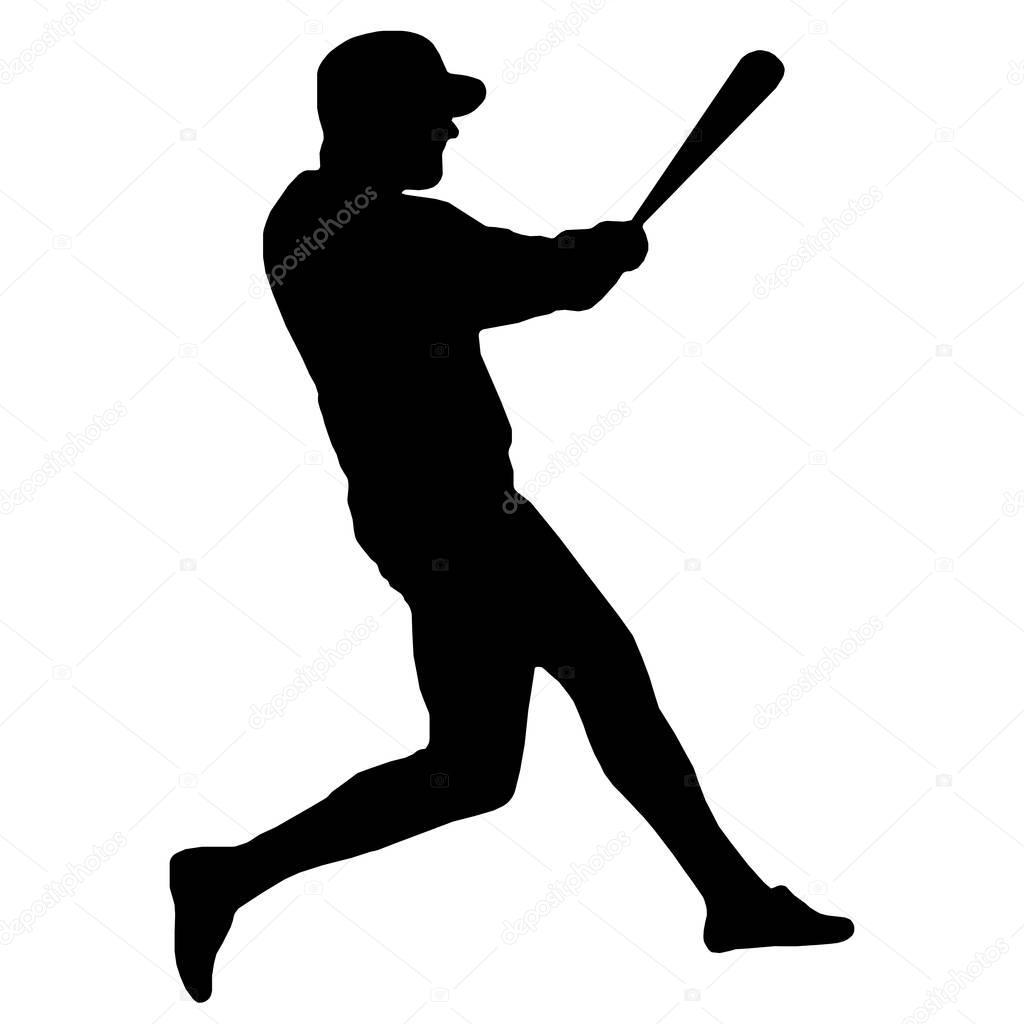 Download Baseball batter silhouette — Stock Vector © marqu #170581262