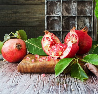Taze nar ve suyu, seçici odak