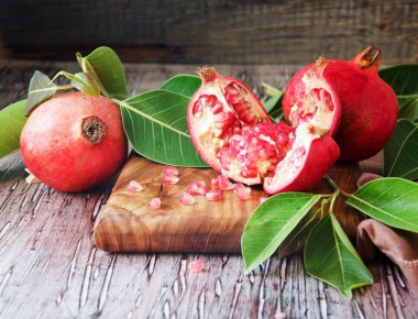 Taze nar ve suyu, seçici odak