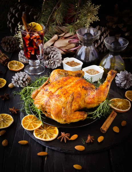 Tacchino al forno per Natale o Capodanno — Foto Stock