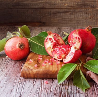 Taze nar ve suyu, seçici odak