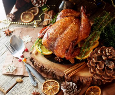 Türkiye'de metin için Noel yemeği veya yeni yıl yer için pişmiş