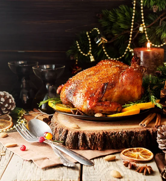 Türkiye'de metin için Noel yemeği veya yeni yıl yer için pişmiş — Stok fotoğraf