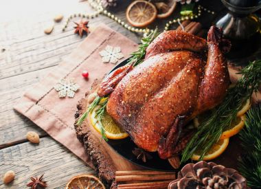 Türkiye'de metin için Noel yemeği veya yeni yıl yer için pişmiş
