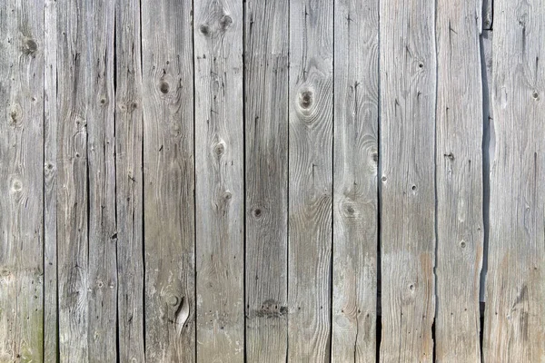 Old Gray Weathered Wooden Wall Made Vertical Boards Close — Stock Photo, Image