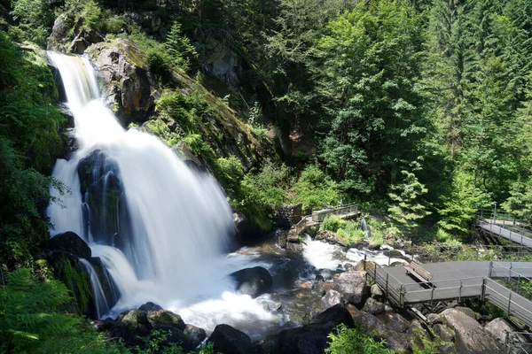 Triberg Vízesések Nagy Vízesése Tribergben Fekete Erdő Németország — Stock Fotó