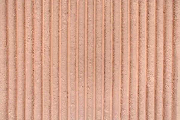 Apricot Colored Facade Relief Vertical Striped Pattern Close — Stock Photo, Image