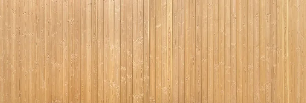 Panorama Detail Light Brown Wooden Wall Made Vertical Tongue Groove — Stock Photo, Image