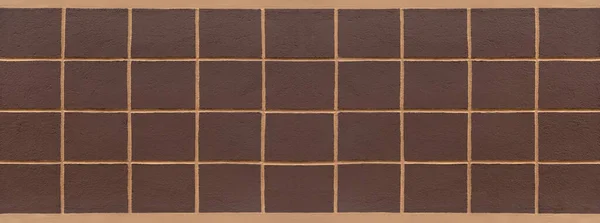 Padrão Alívio Quadrados Marrons Escuros Pintados Uma Parede Casa Marrom — Fotografia de Stock