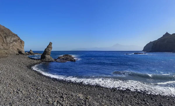 Playa Playa Caleta Cerca Hermigua Costa Noreste Isla Gomera Islas — Foto de Stock