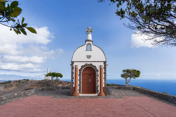 Gomera Kostel Ermita San Isidor Kalvárii Alajera Pilířem Vrcholu Vlevo — Stock fotografie