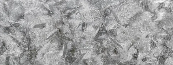 Pürüzsüz gri bir taş levhanın mermer deseni - panoramik yakın çekim