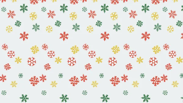 Schneeflocken Farbe Fallenden Winter Modernen Hintergrund Muster Und Abstrakte Winterelemente — Stockfoto