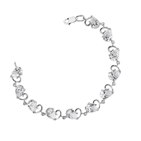 Womens braccialetto d'argento — Foto Stock