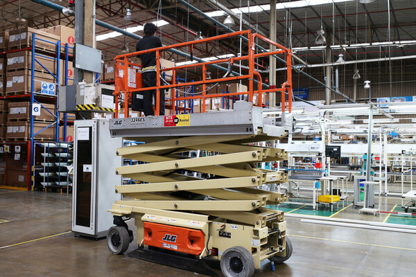 Lift truck service in factory