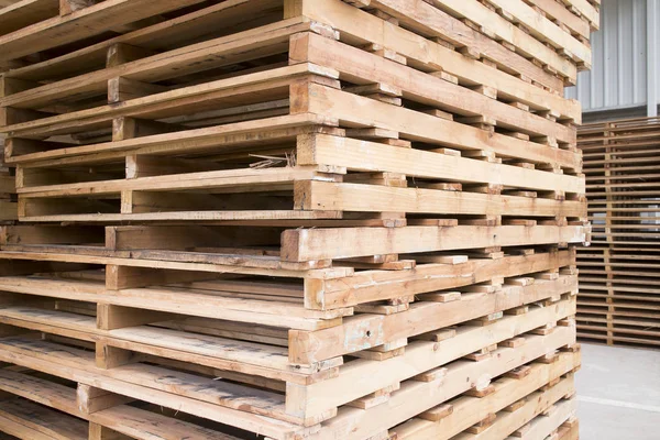 Wood pallet in factory