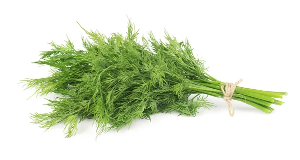 Bunch of fresh green dill isolated on white background — Stock Photo, Image