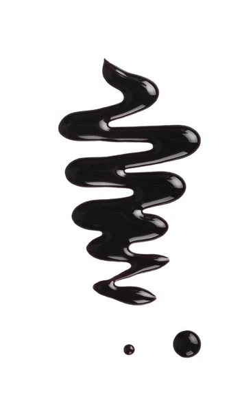 Balsamik sirke krem beyaz arka plan üzerinde izole. İtalyan salata sosu.