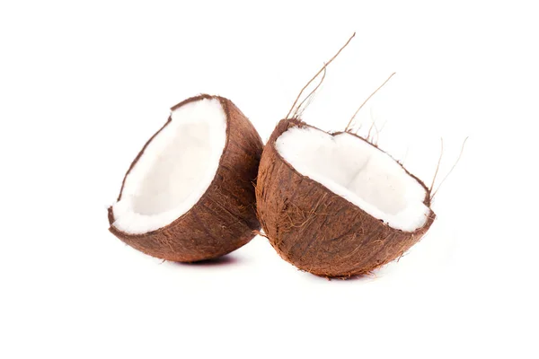 Coco de fruta tropical. Coco isolado sobre fundo branco . — Fotografia de Stock