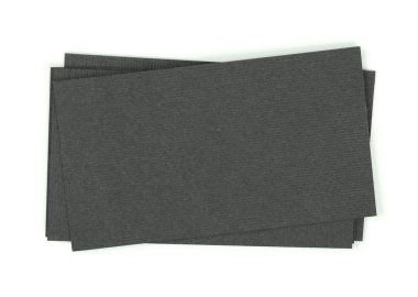 Kadar siyah boş kartvizit fan yığını alay. Kimlik tasarımı, Kurumsal Şablonlar, şirket tarzı, beyaz arka plan üzerinde izole boş kartvizit.