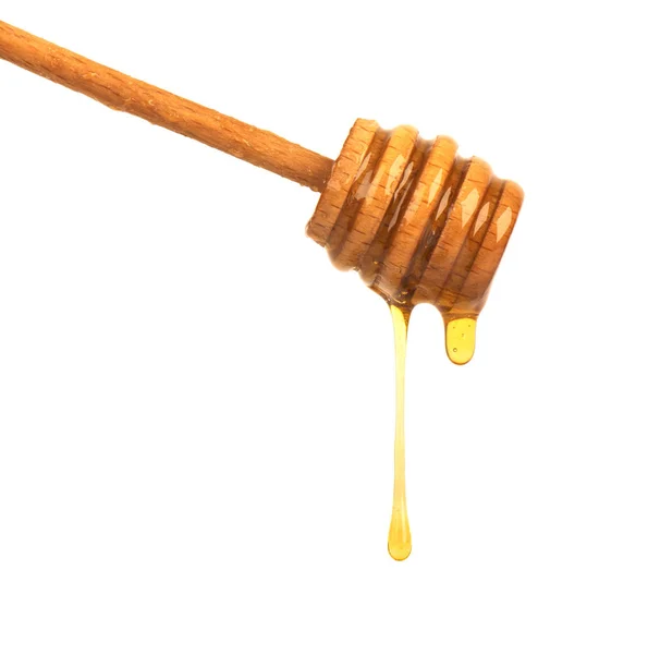 Honey dripping isolated on white background. Honey isolated — Stock Photo, Image