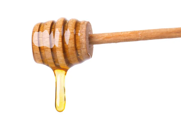 Honey dripping isolated on white background. Honey isolated — Stock Photo, Image