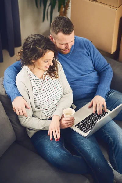 couple in new apartment