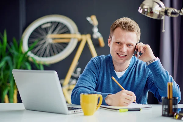 stock image Young man in modern office 