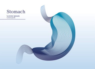 Mide soyut gösteren resim