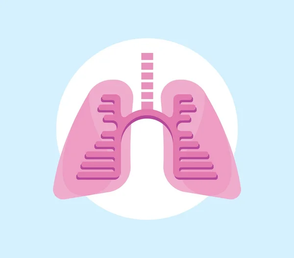 Símbolo gráfico dos pulmões — Vetor de Stock