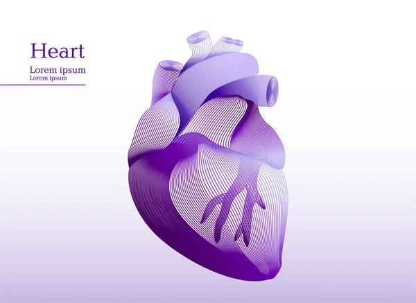 Illustration abstraite du cœur — Image vectorielle