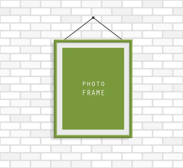 Marco de fotos verde — Archivo Imágenes Vectoriales
