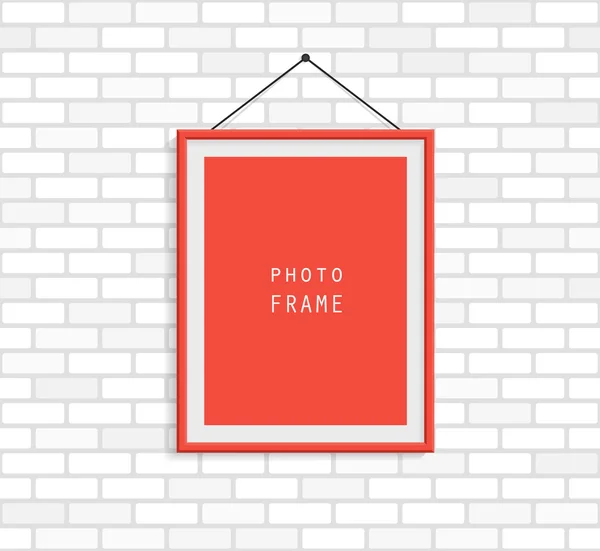 Marco de foto rojo — Archivo Imágenes Vectoriales