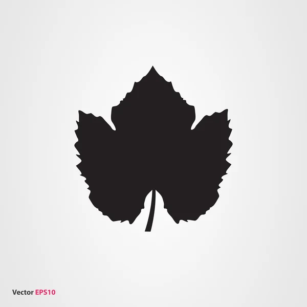 Icono de vector de hoja de uva — Vector de stock