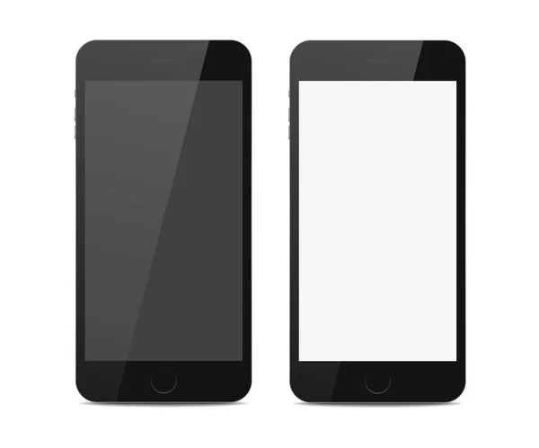 Dwa czarne inteligentnych telefonów — Wektor stockowy