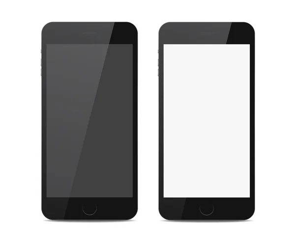 İki siyah akıllı telefonlar
