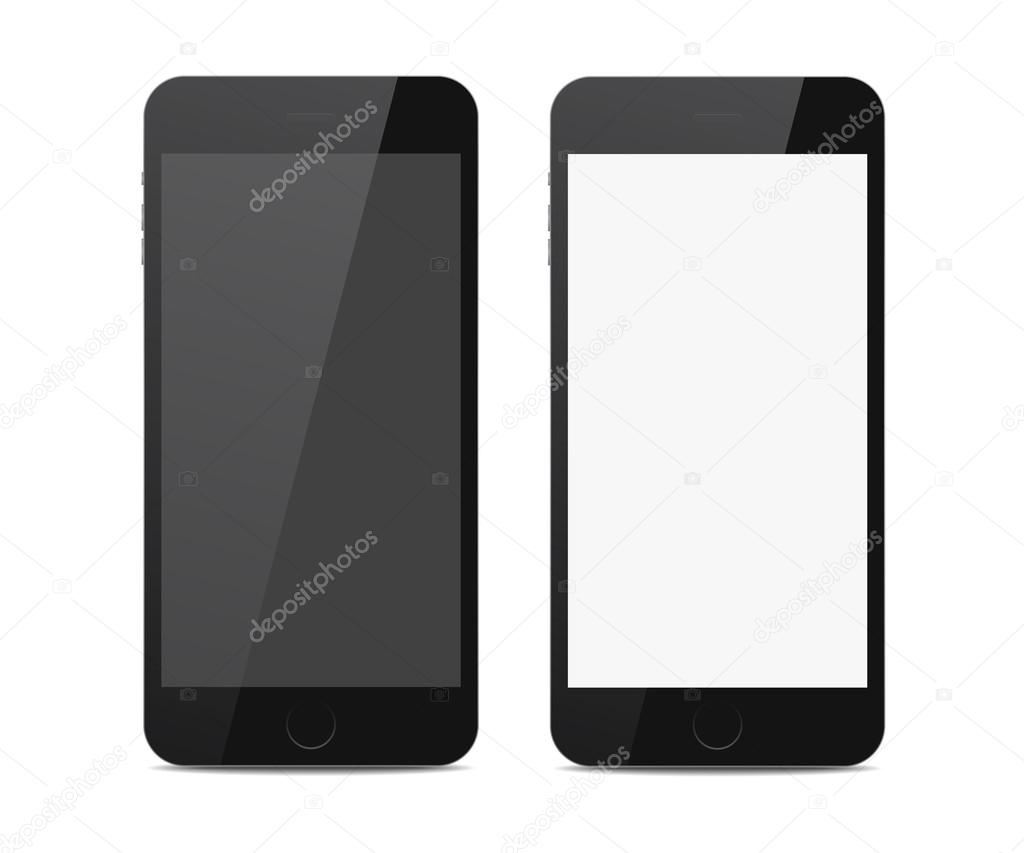 Two black smart phones