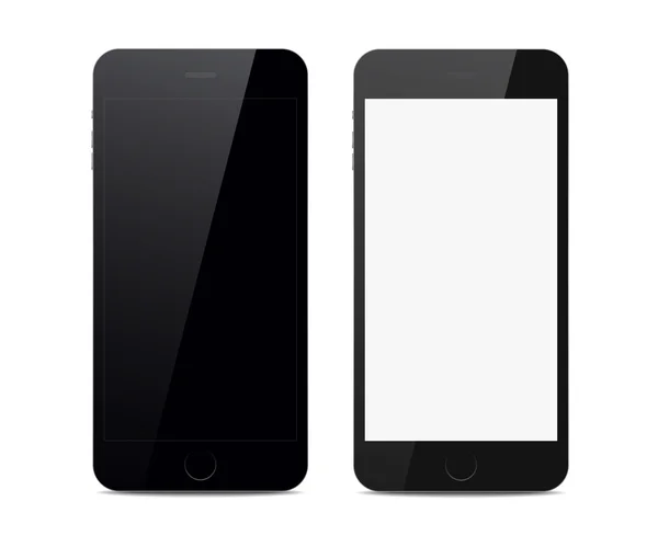 Zwei schwarze Smartphones — Stockvektor