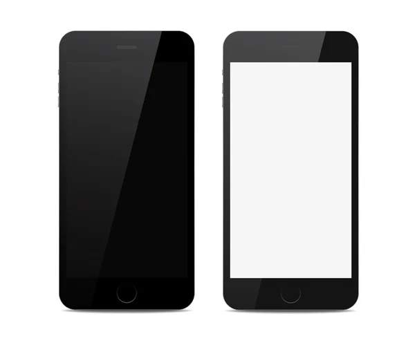 Два черных смартфона — стоковый вектор