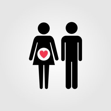 Prefnant çift vektör simgesi