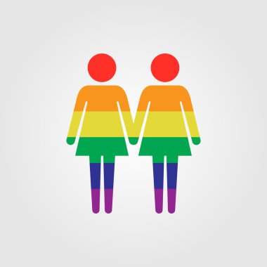 Lessbian çift vektör simgesi