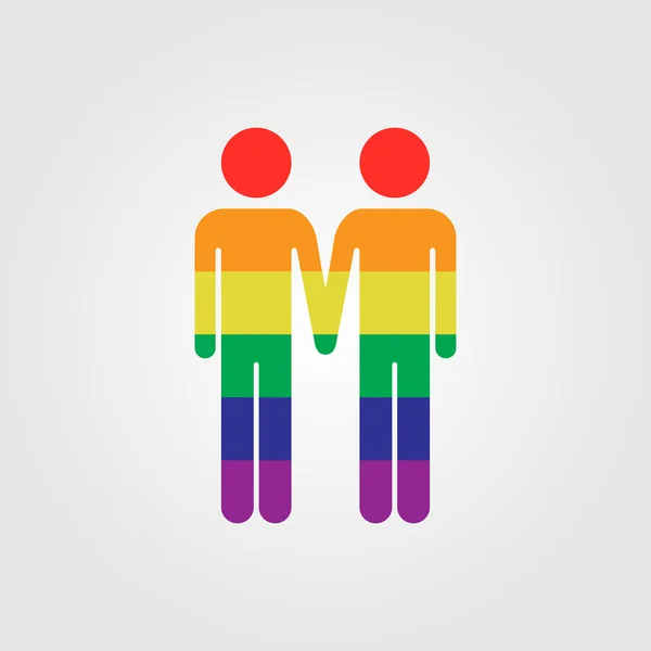 Gay couple vector icon — Stock Vector