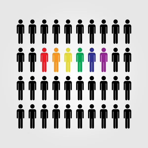 Gente LGBT y sociedad vector icono — Vector de stock