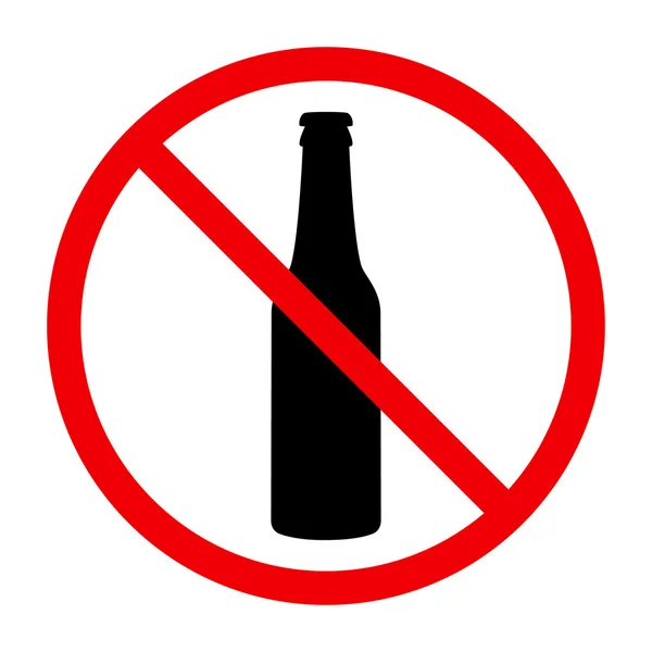 Niet alcohol symbool — Stockvector