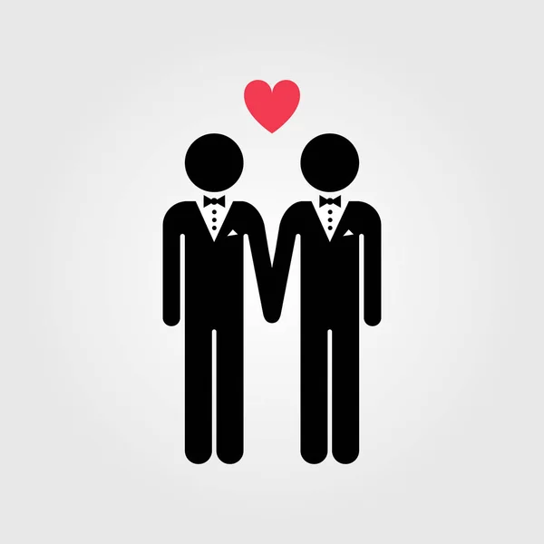 Gay casamento vetor ícone — Vetor de Stock