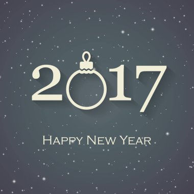 Mutlu yıllar tebrik kartı. 