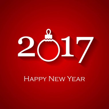 Mutlu yıllar tebrik kartı. 