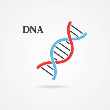 Düz dna sarmal logosunun, DNA'sı simgesi