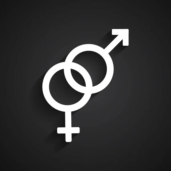 Símbolo heterossexual de género — Vetor de Stock