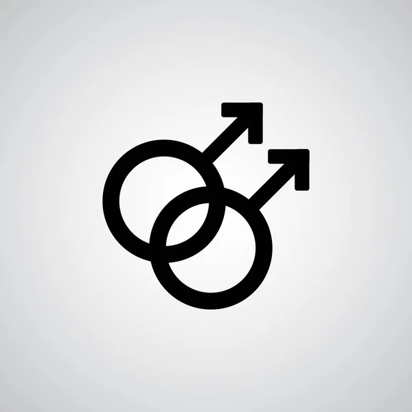 Homosexuelle schwarze Symbole — Stockvektor